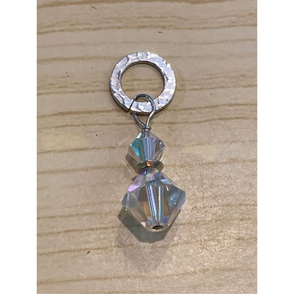 Handmade Austria Crystal with Sterling Silver Ring for Necklace - Picture 2 of 4